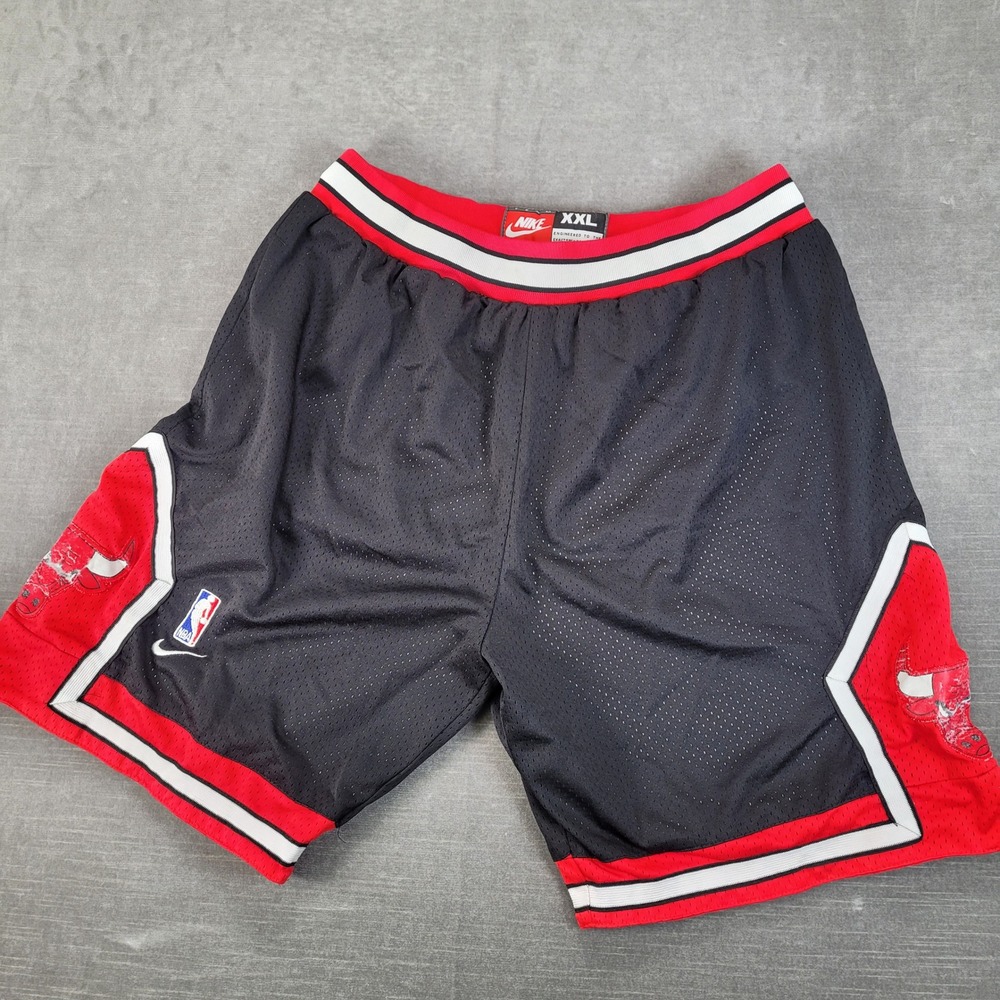 Nike Basketball Jordan Era Shorts Mens XXL Black Chicago Bulls NBA Mesh Athletic